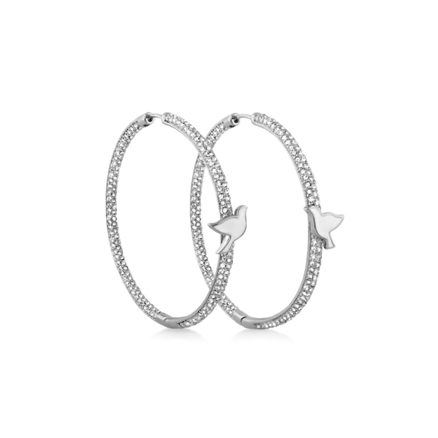 Peace and Dove Hoop Earrings