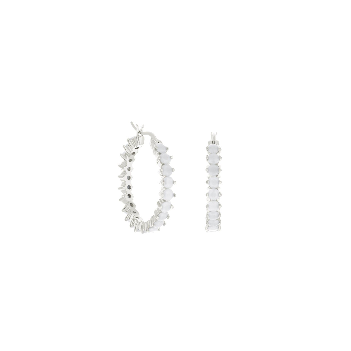 Pave Hoop Earrings
