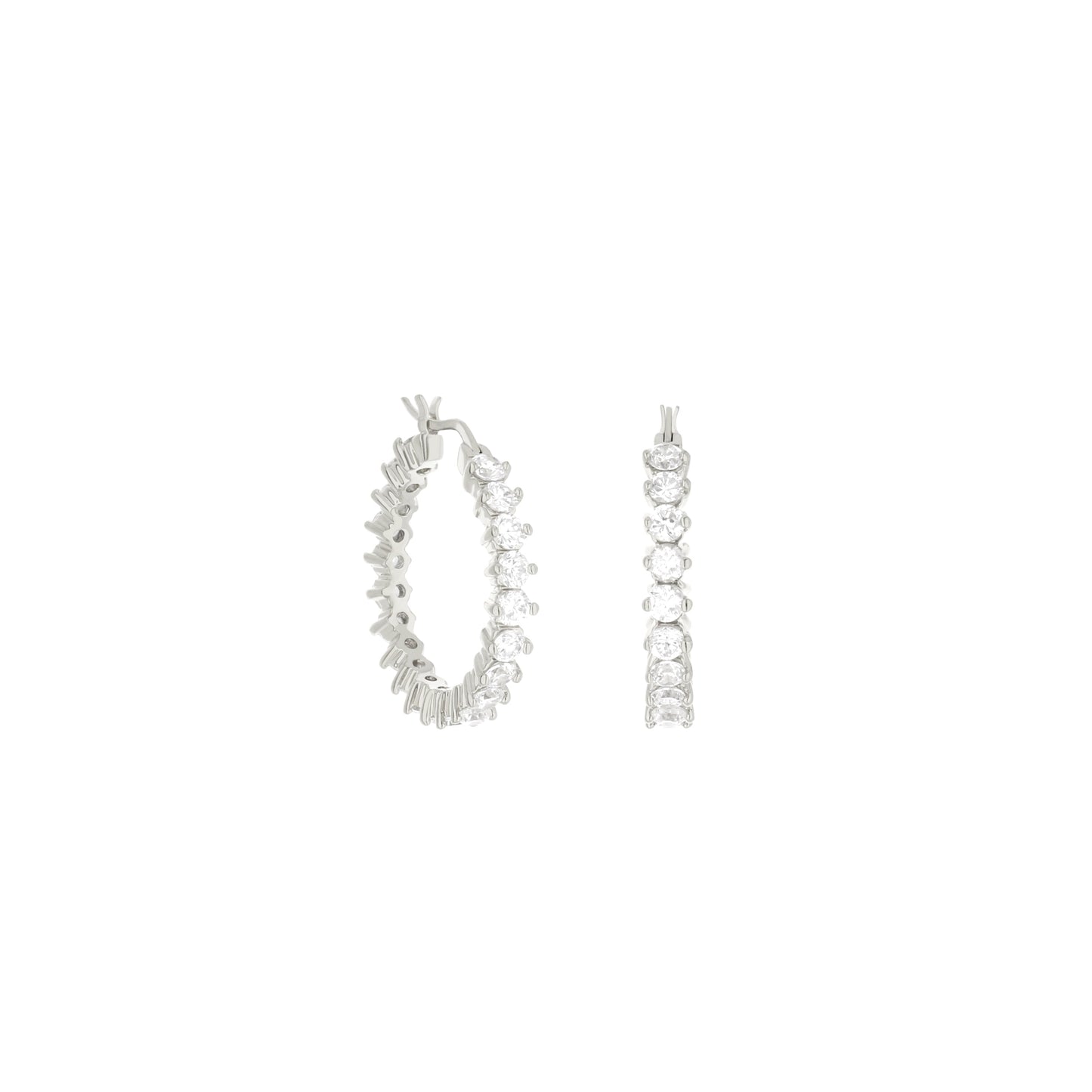 Pave Hoop Earrings
