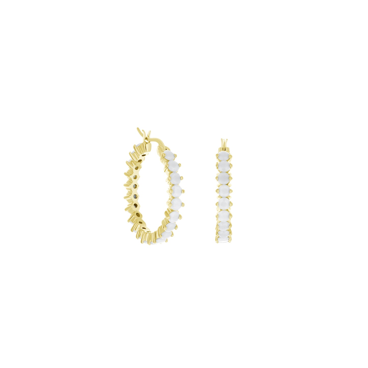 Pave Hoop Earrings