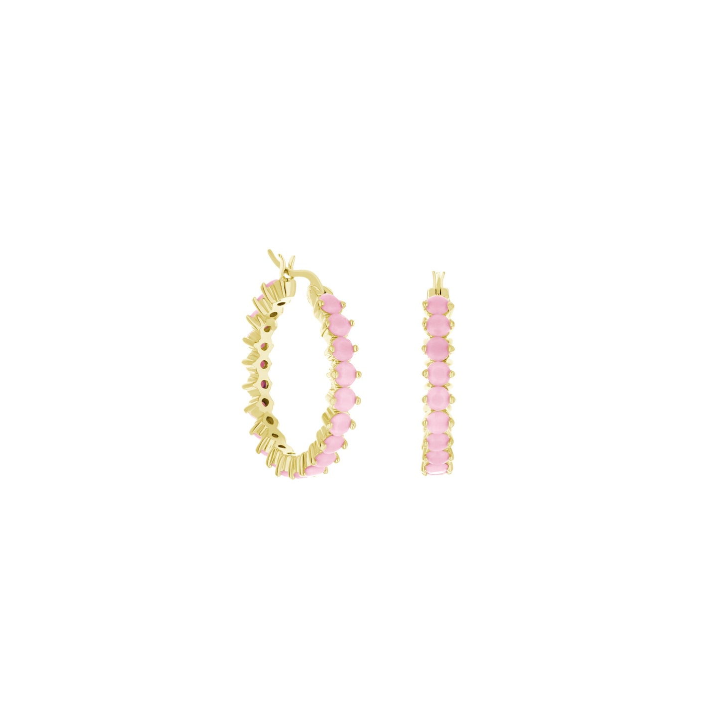 Pave Hoop Earrings