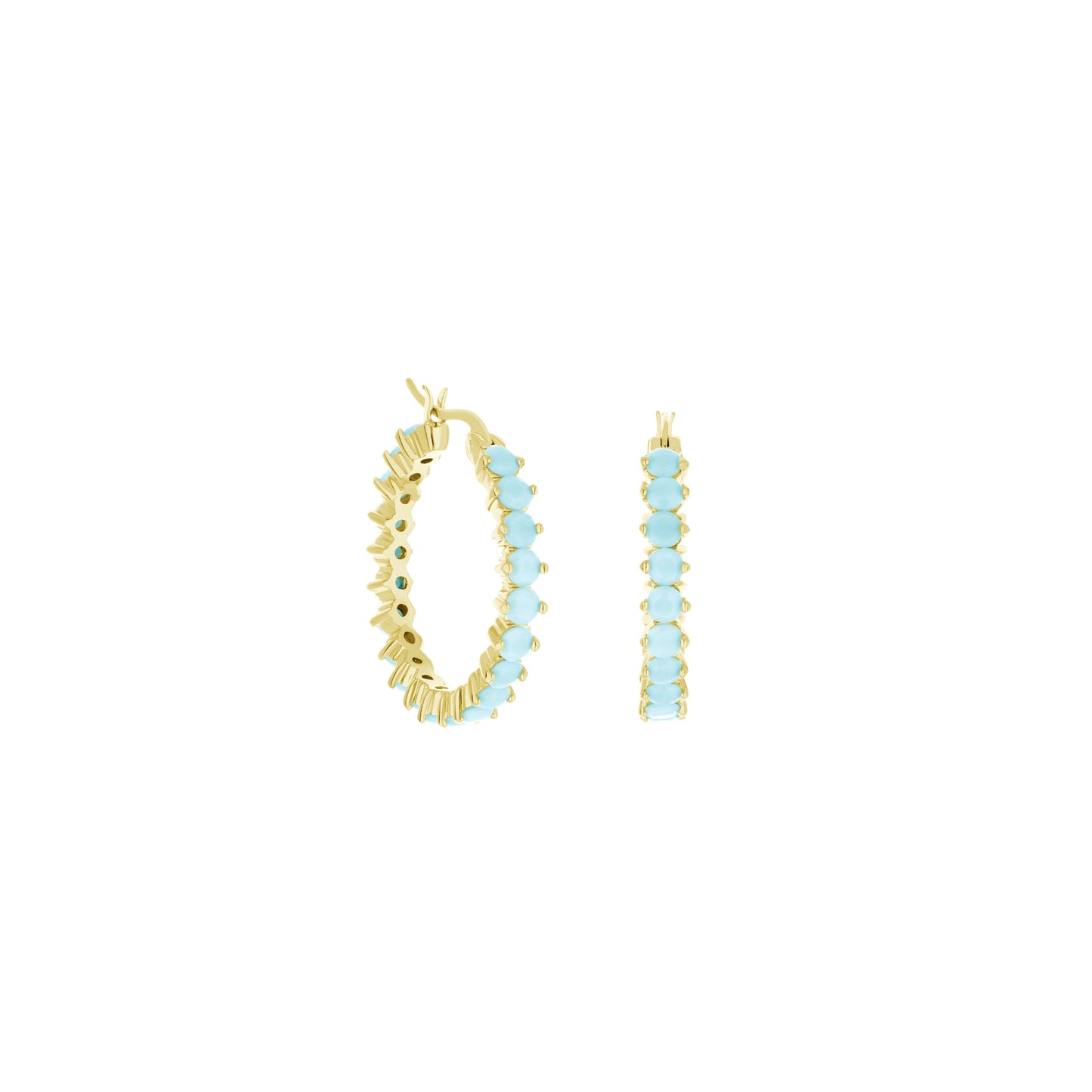 Pave Hoop Earrings