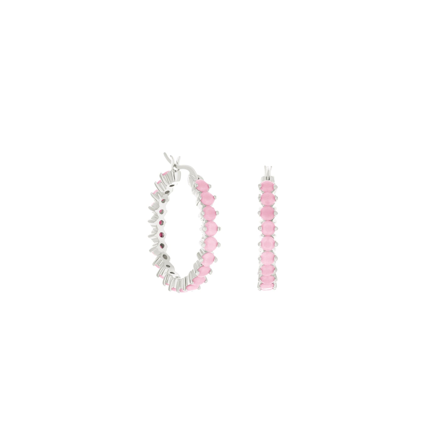 Pave Hoop Earrings