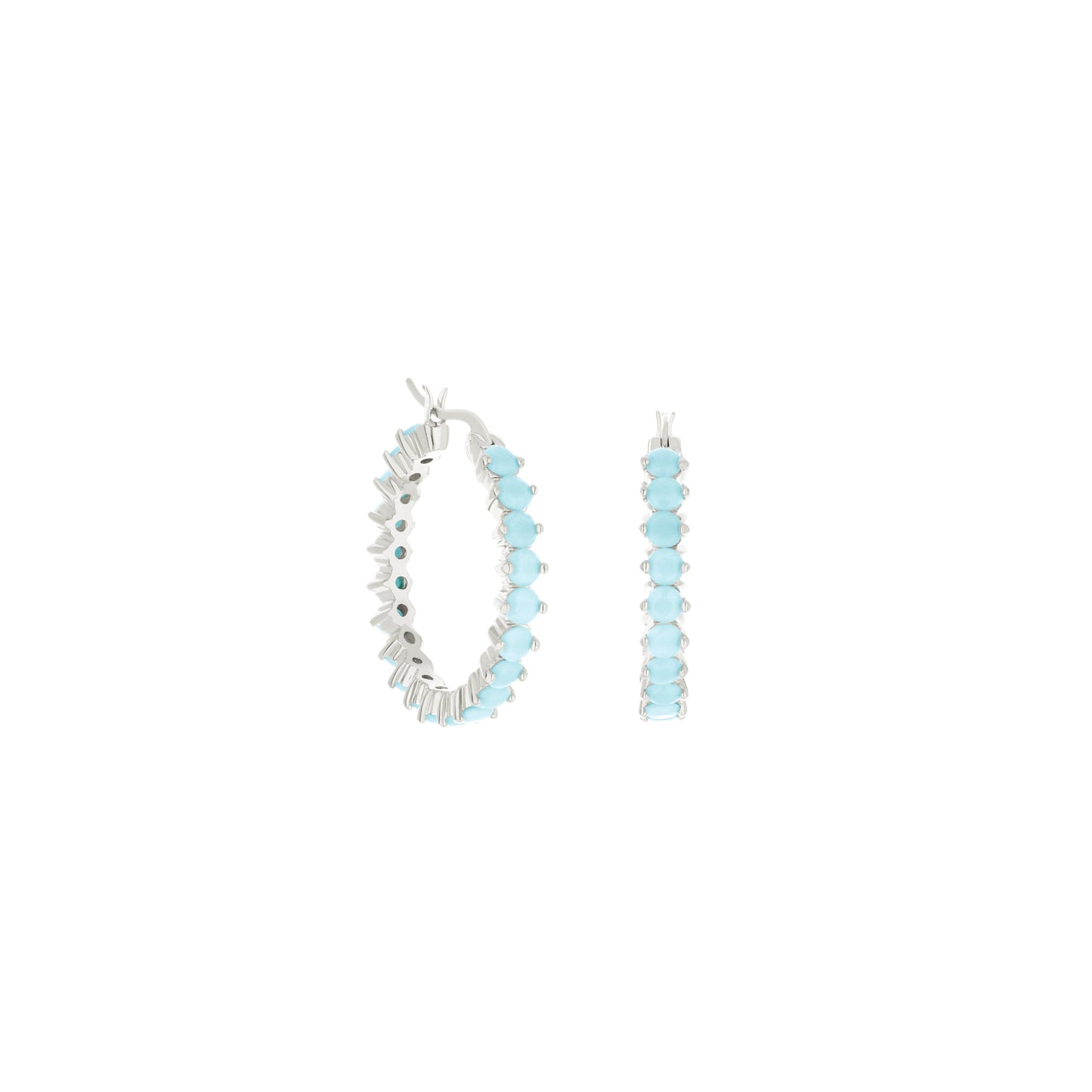 Pave Hoop Earrings