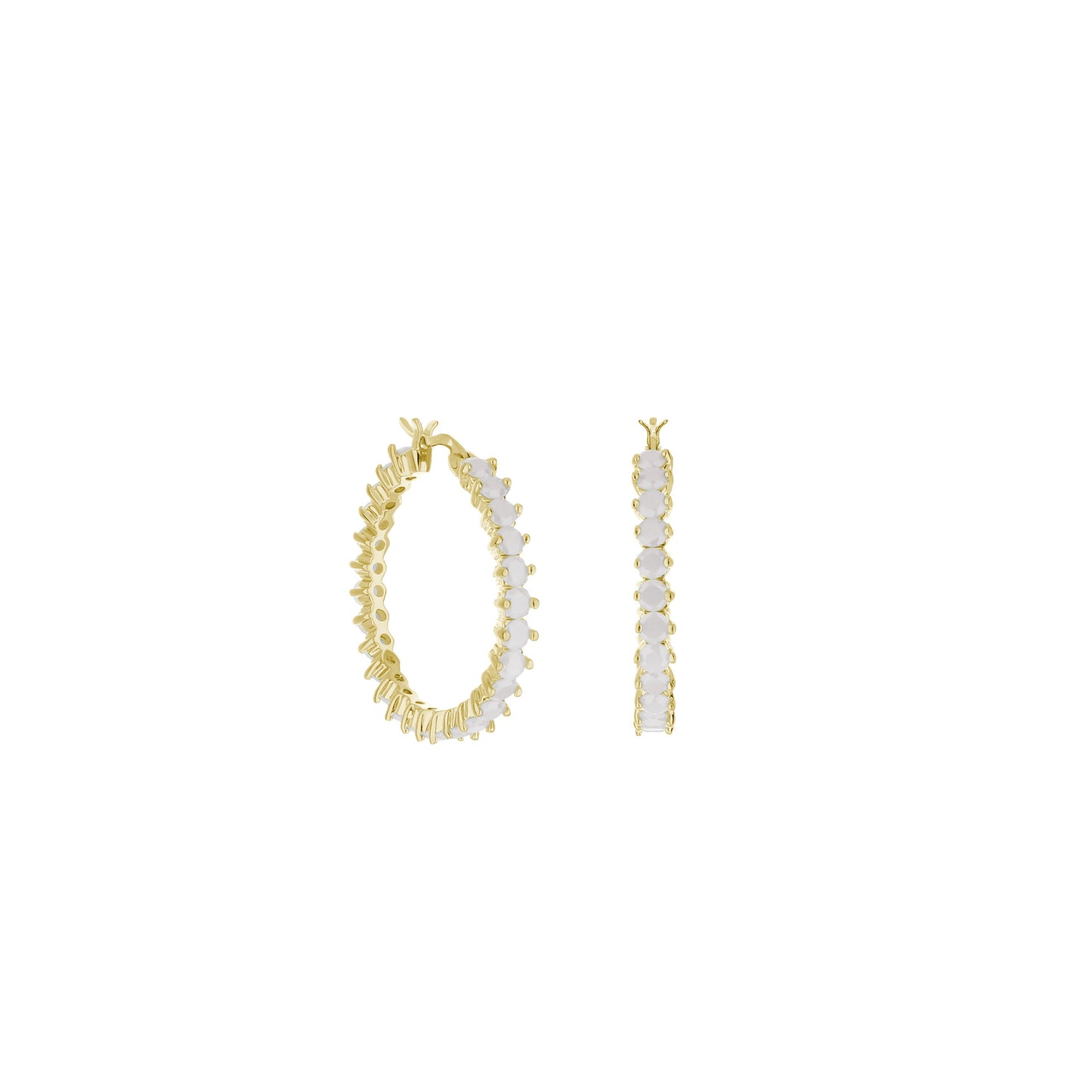 Pave Hoop Earrings
