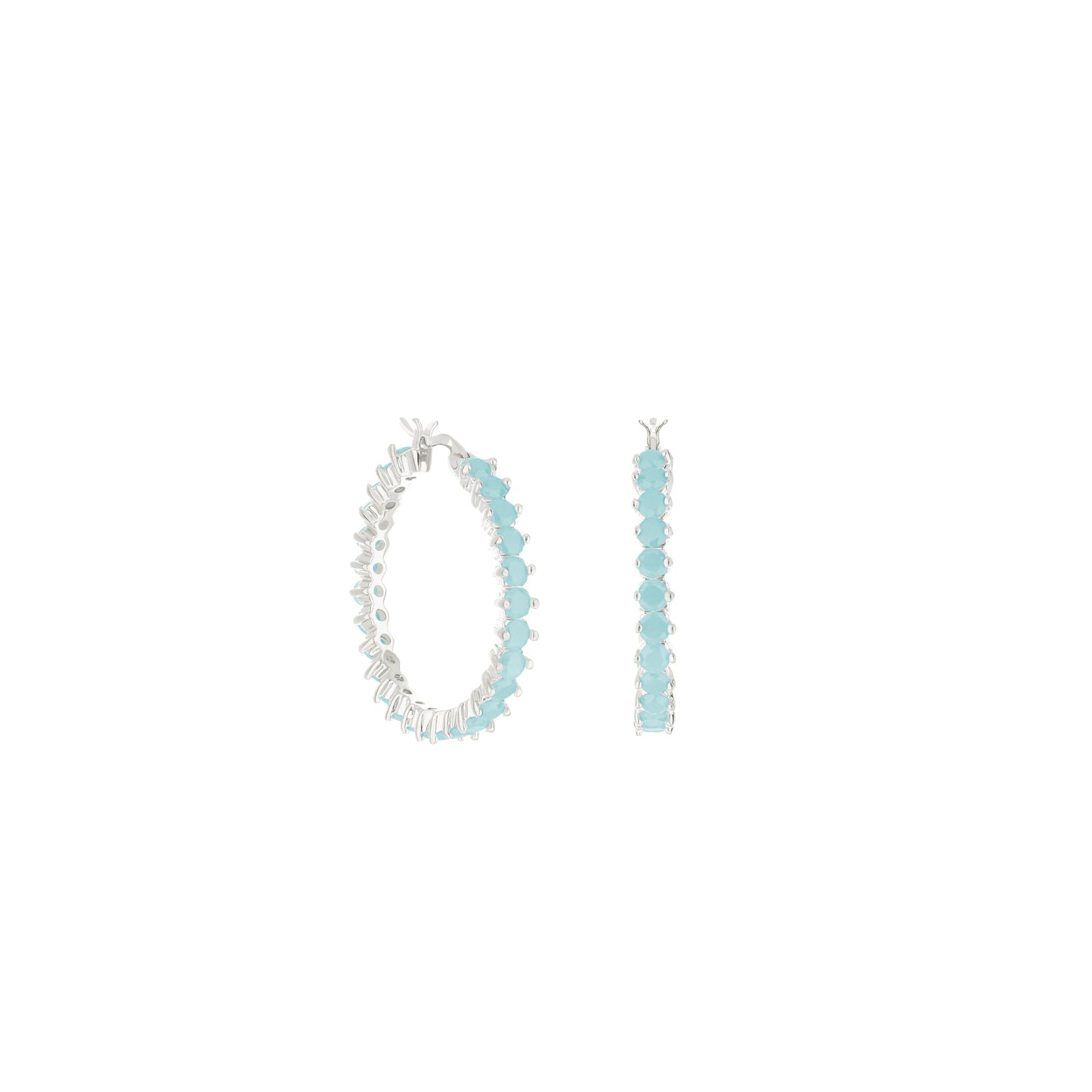 Pave Hoop Earrings
