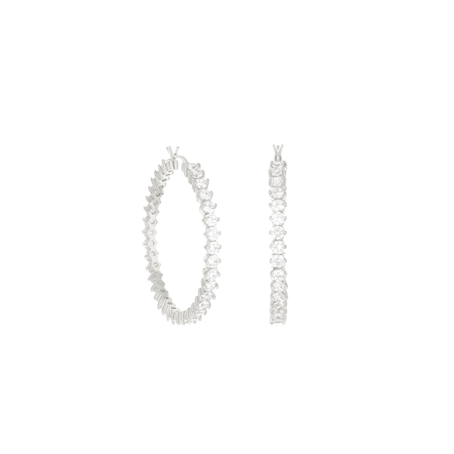 Pave Hoop Earrings