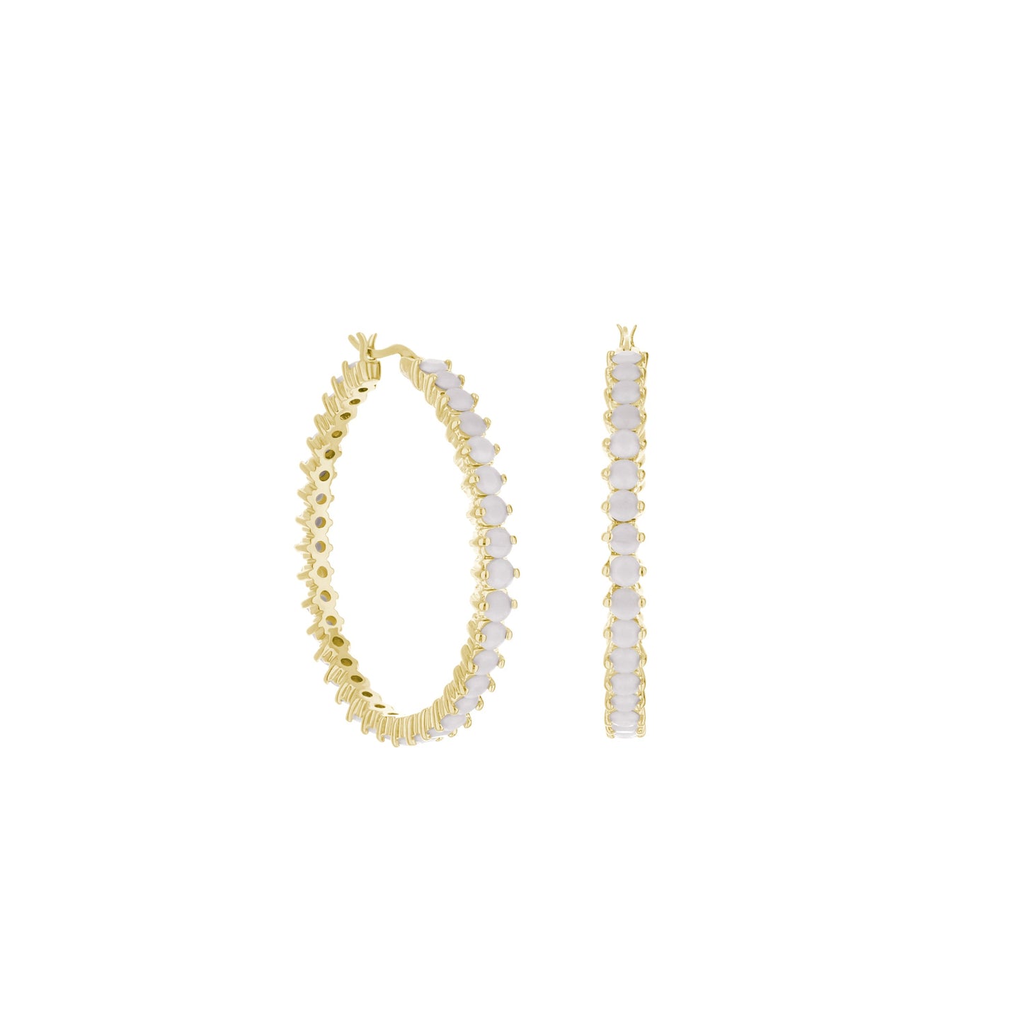 Pave Hoop Earrings