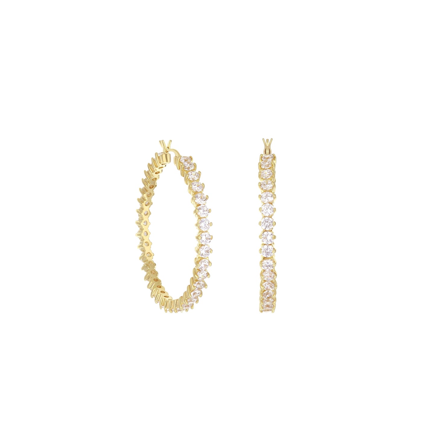 Pave Hoop Earrings
