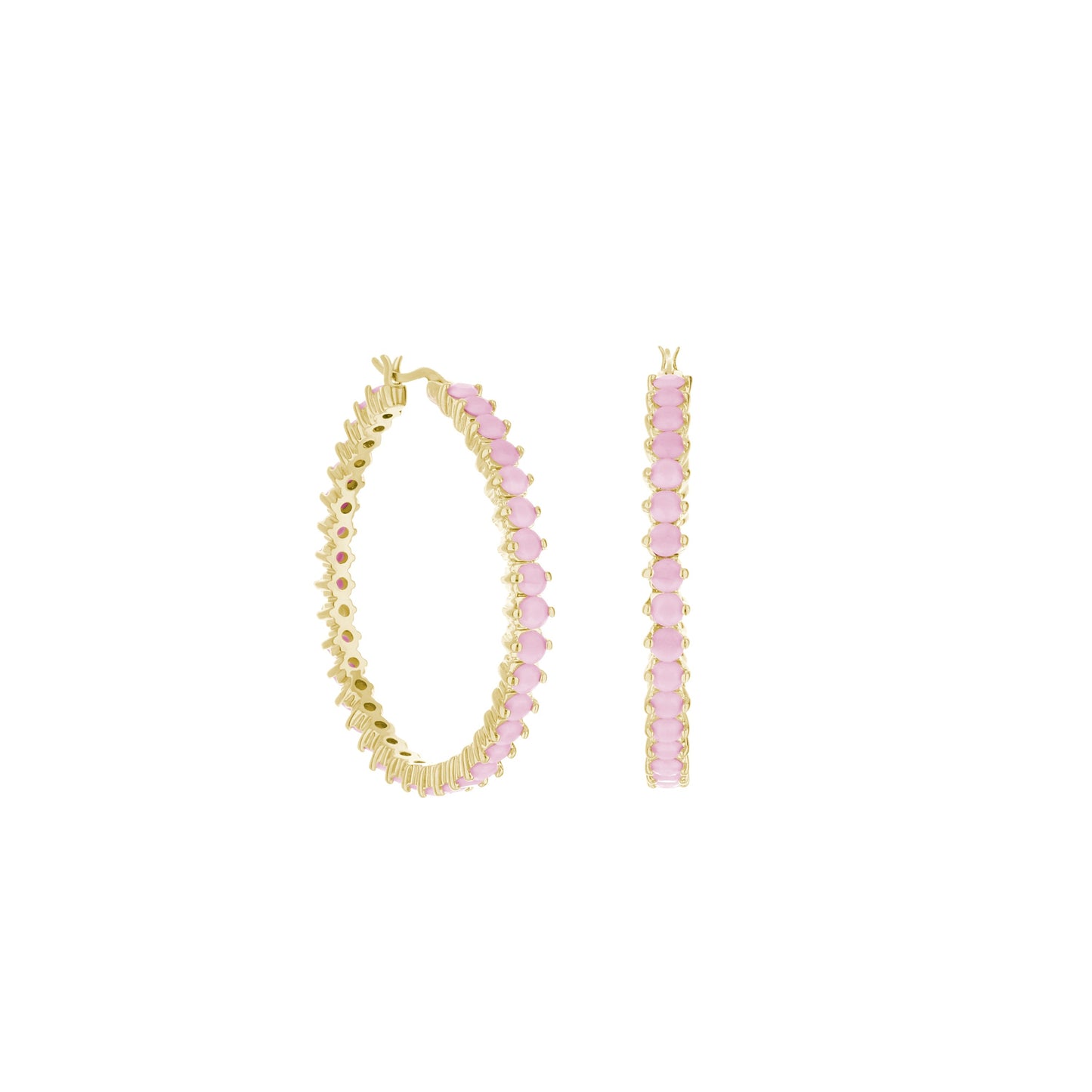 Pave Hoop Earrings