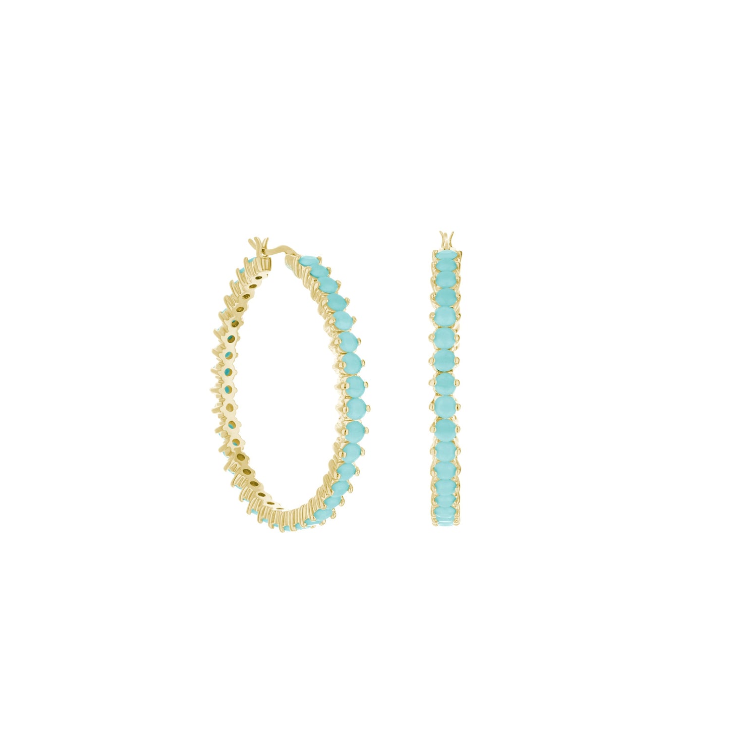 Pave Hoop Earrings