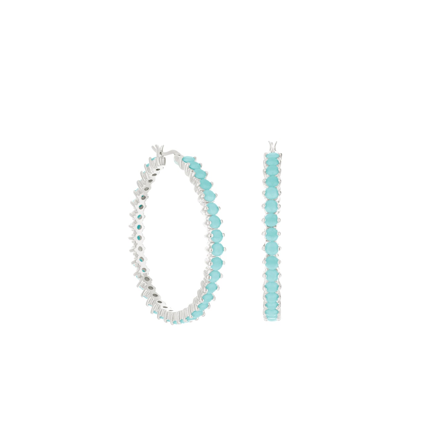 Pave Hoop Earrings