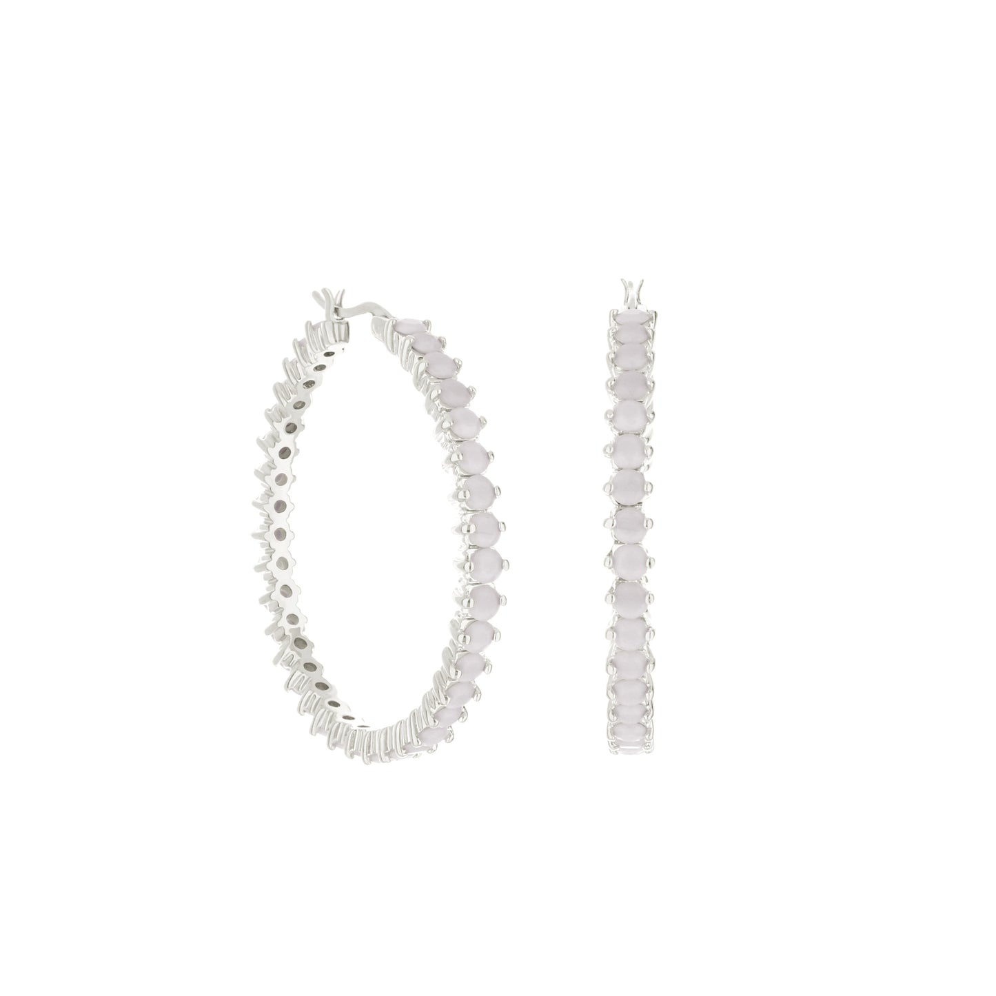 Pave Hoop Earrings