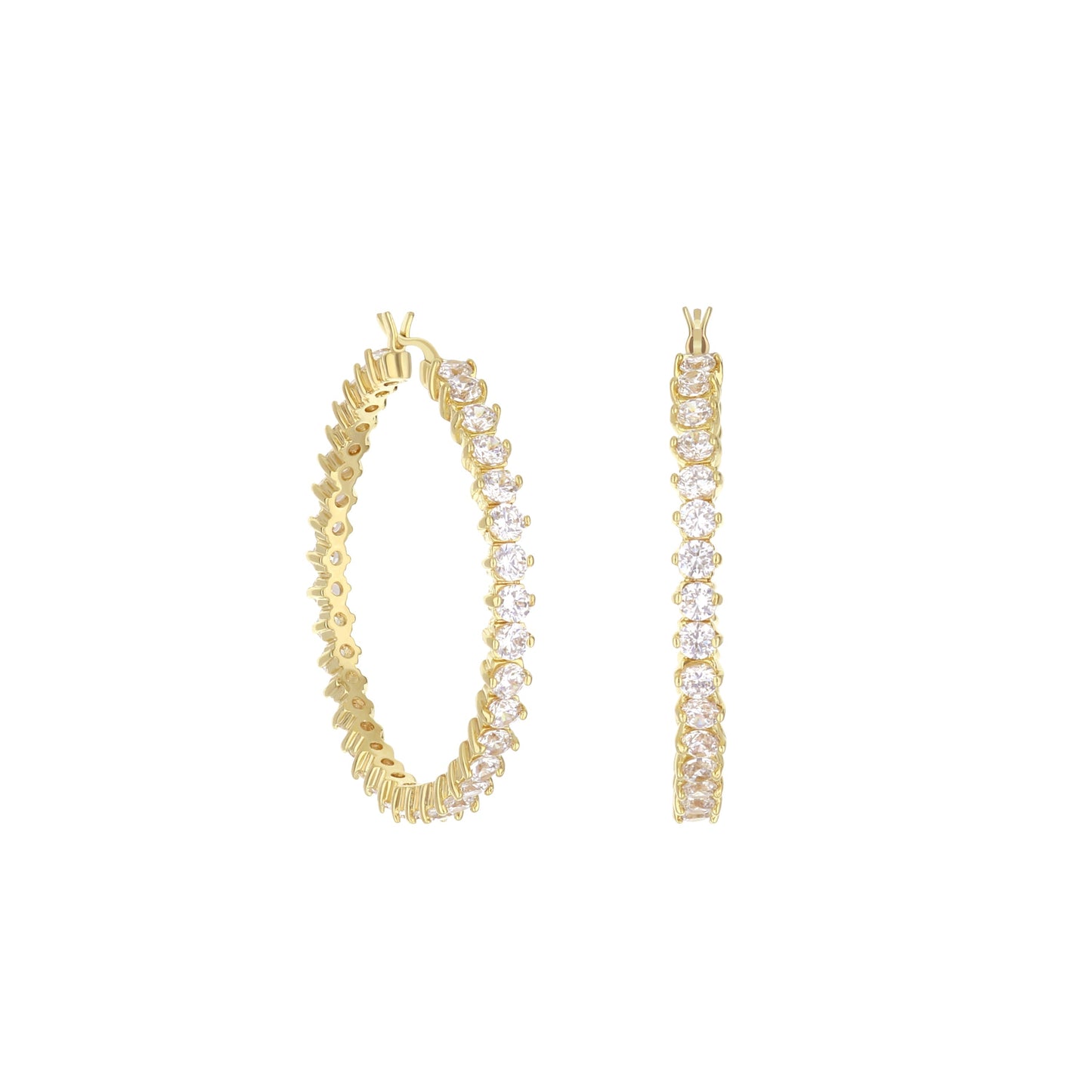 Pave Hoop Earrings