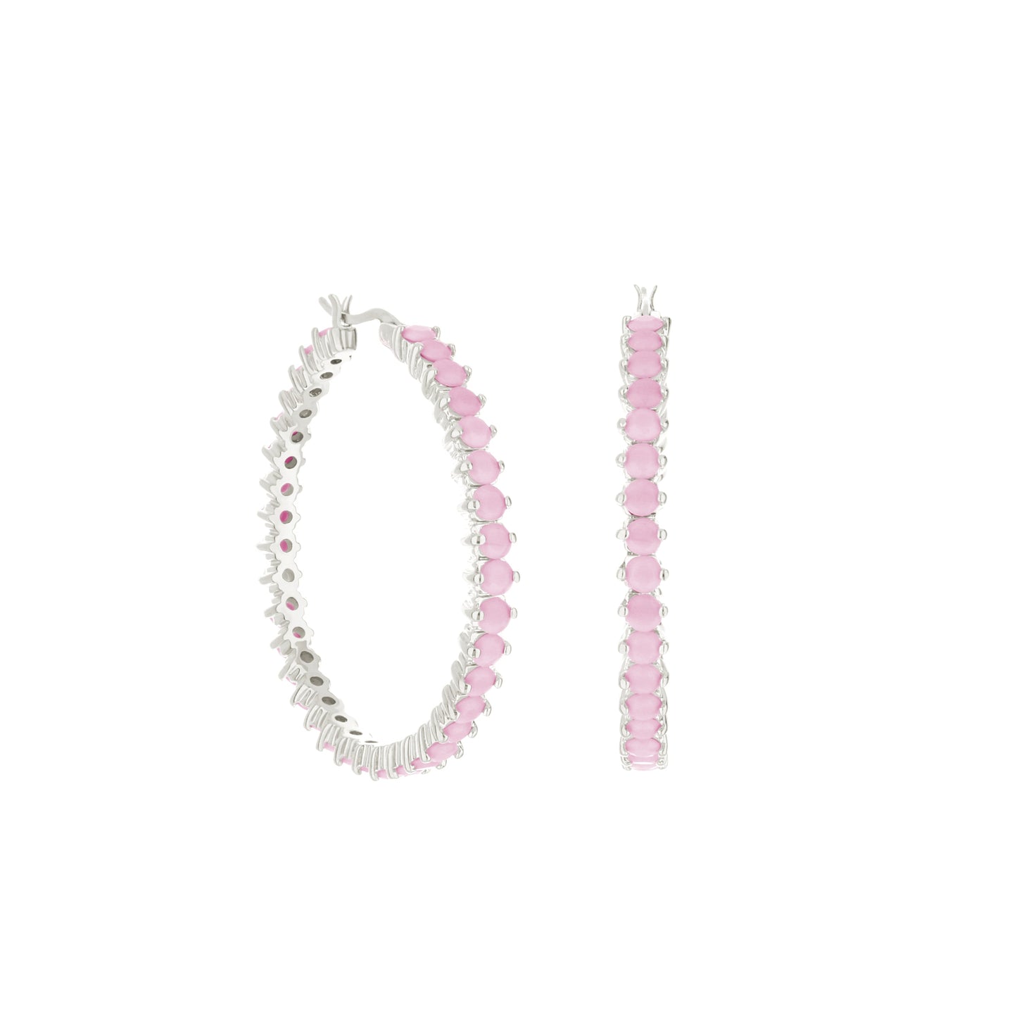 Pave Hoop Earrings