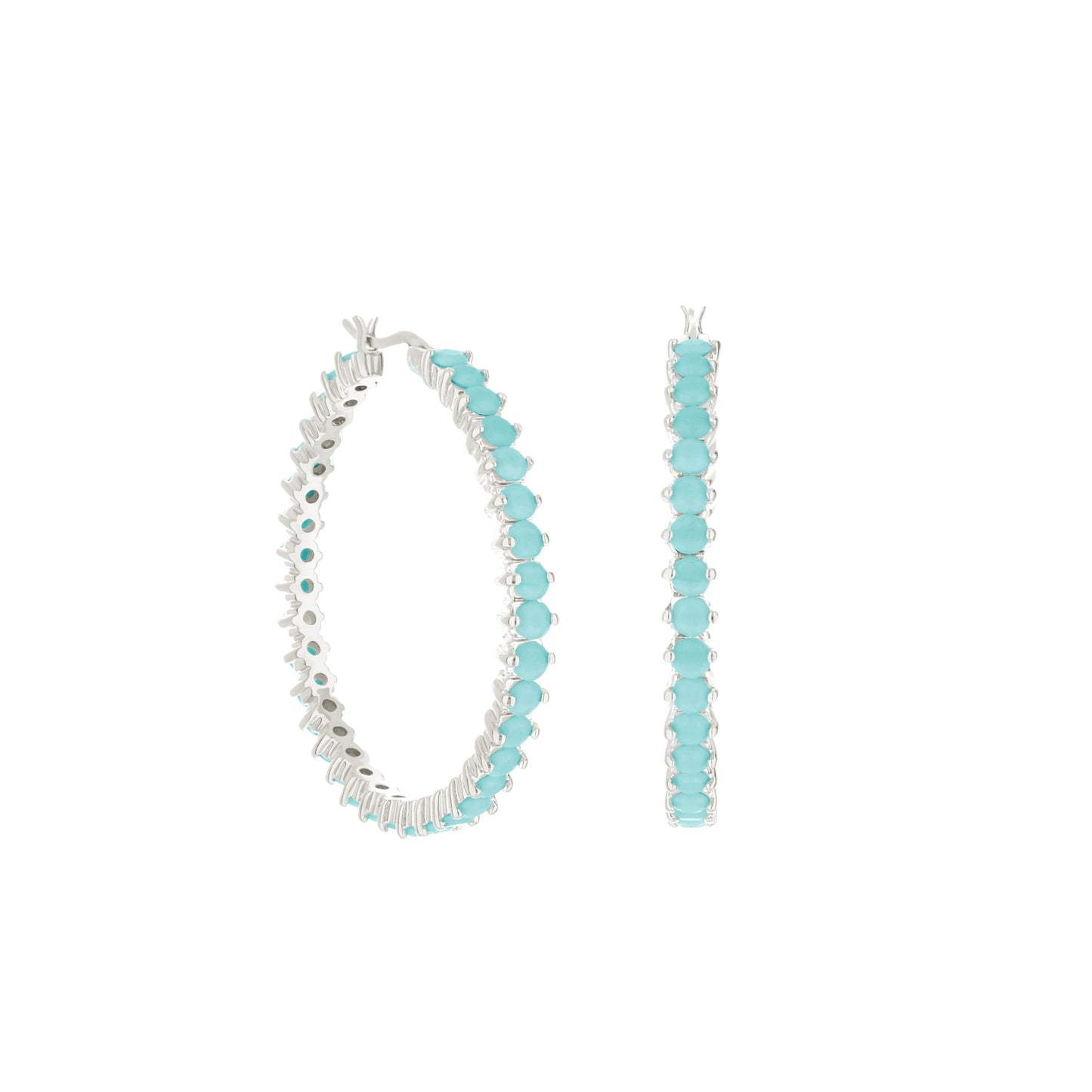 Pave Hoop Earrings