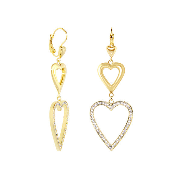 Pave Heart Earrings