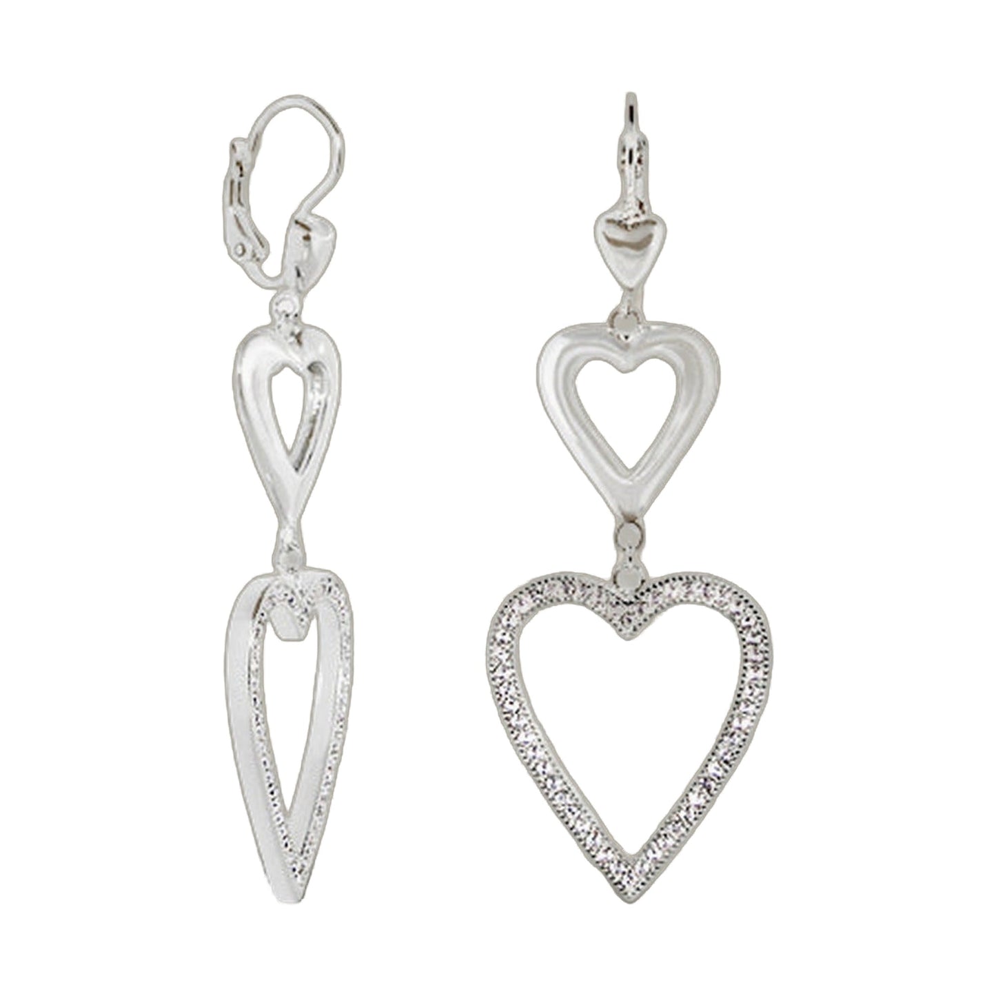 Pave Heart Earrings