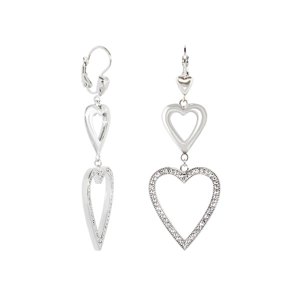 Pave Heart Earrings