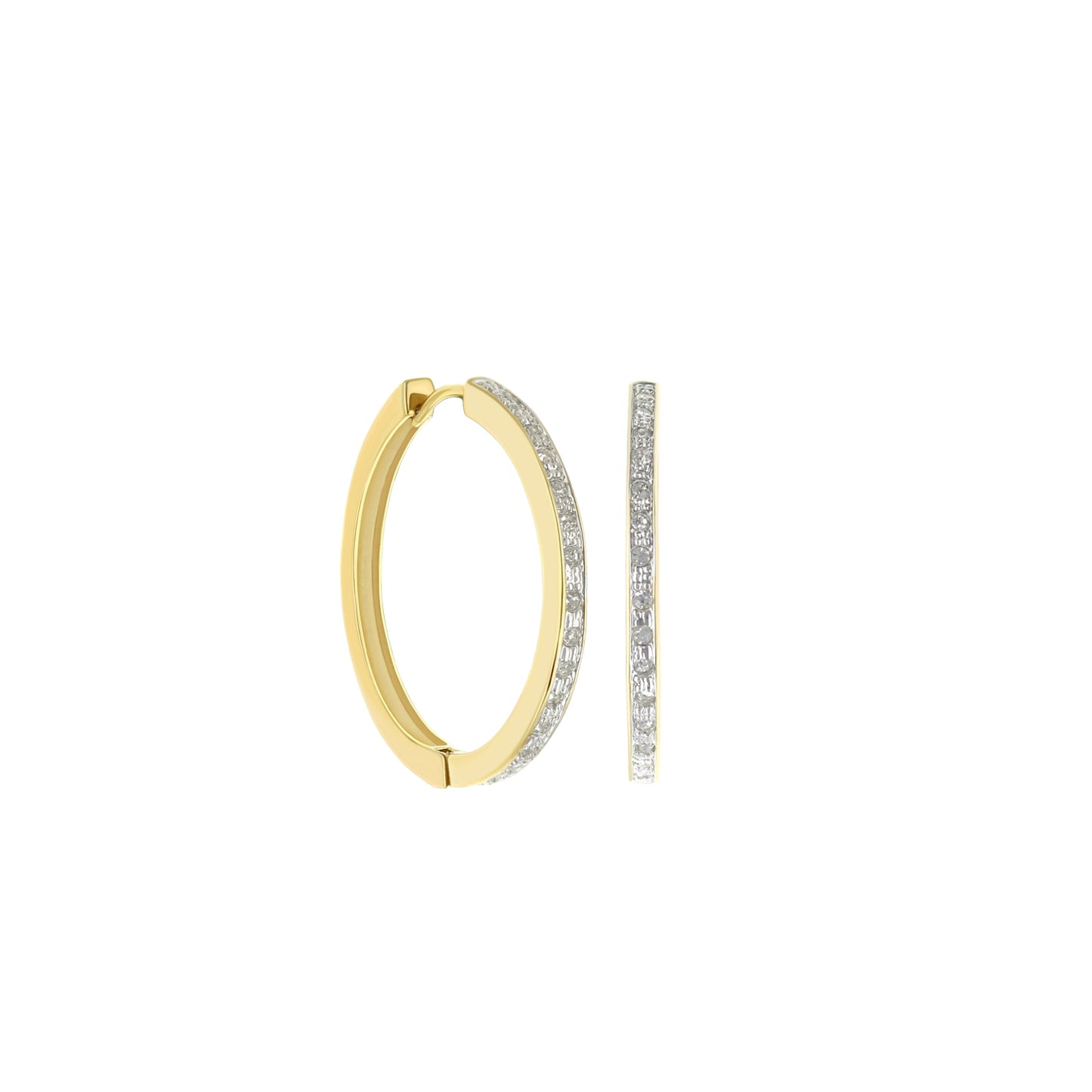 Pave Hoop Earrings