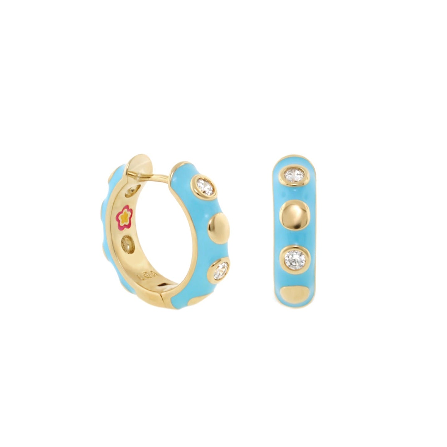 Stackable Fiesta Dot Huggie Earrings