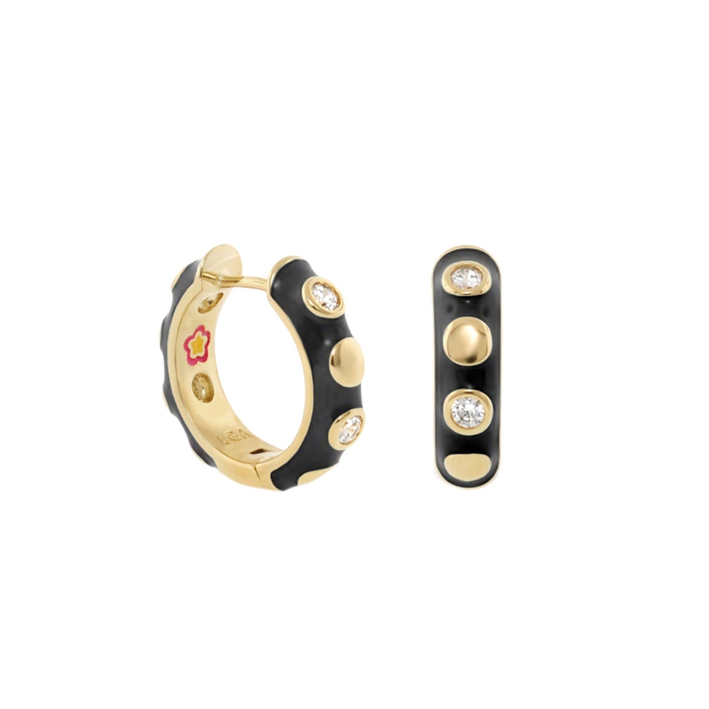 Stackable Fiesta Dot Huggie Earrings