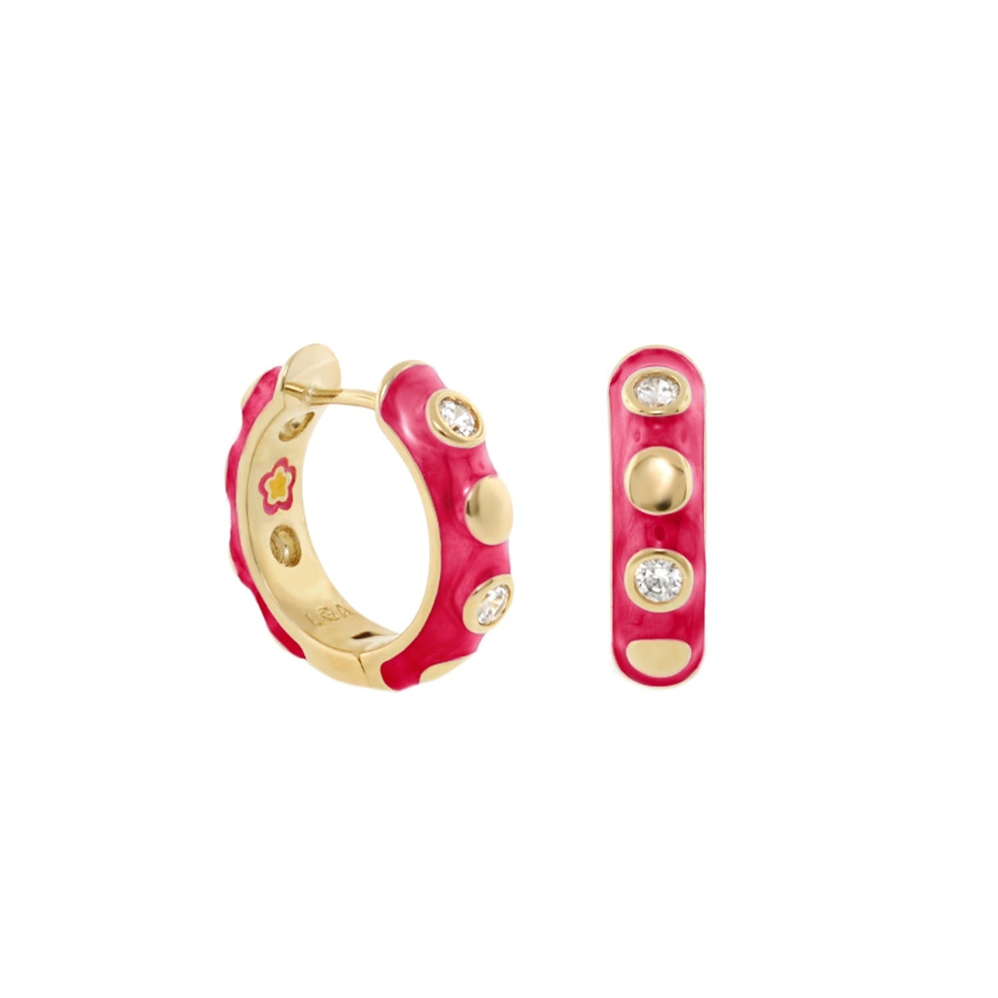 Stackable Fiesta Dot Huggie Earrings