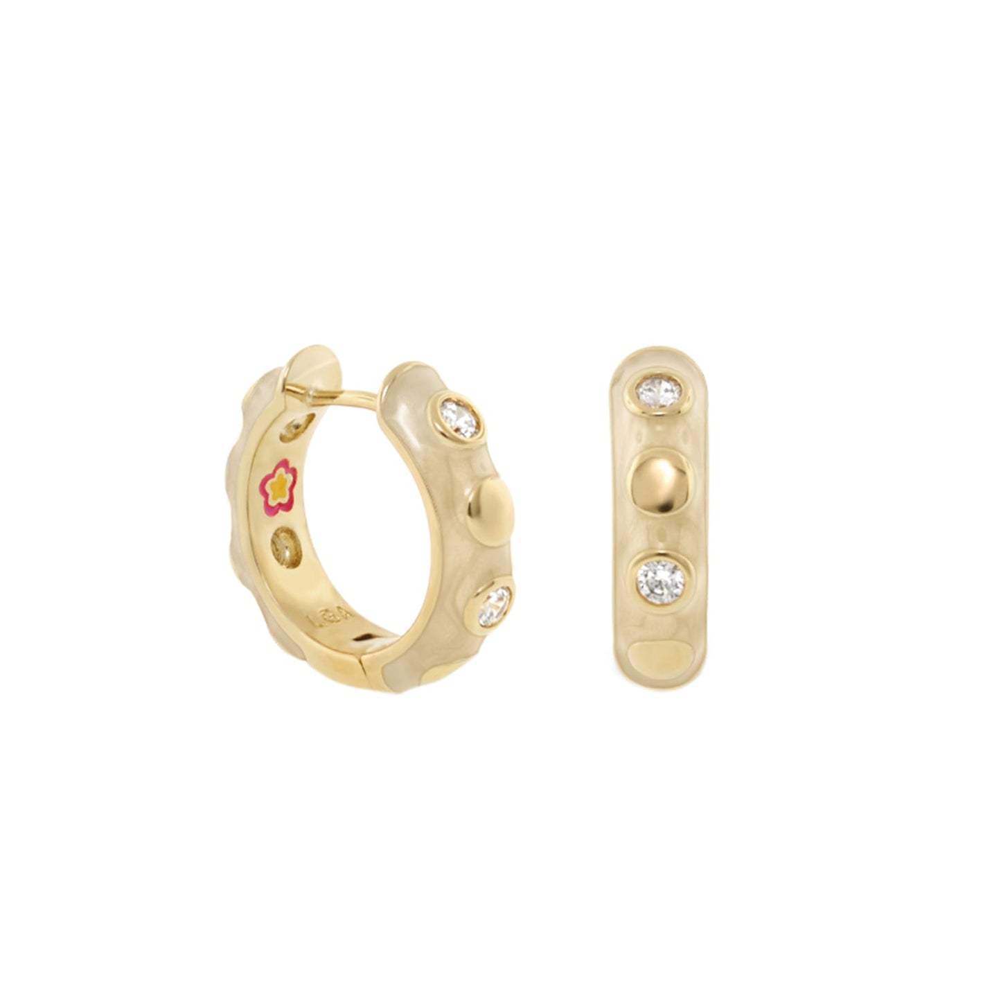 Stackable Fiesta Dot Huggie Earrings
