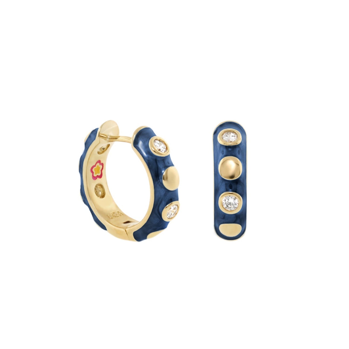 Stackable Fiesta Dot Huggie Earrings