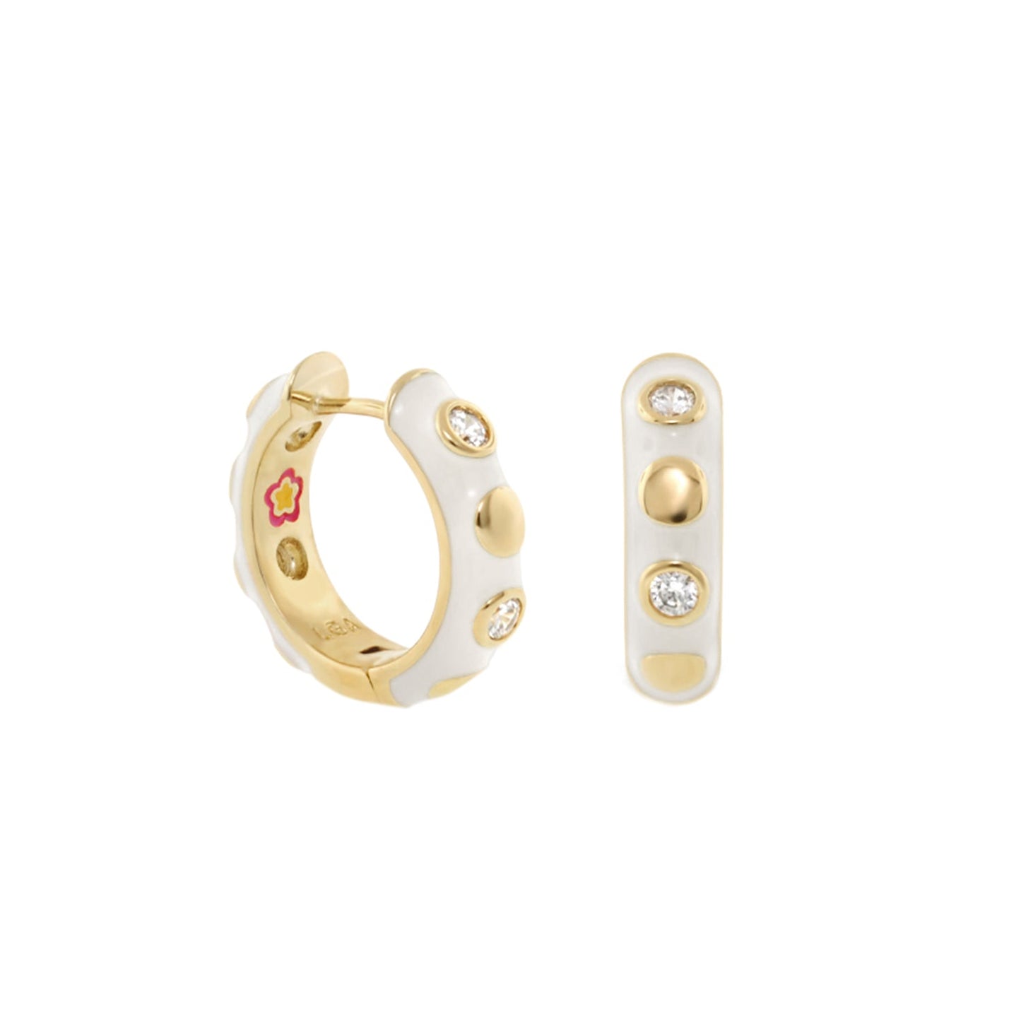 Stackable Fiesta Dot Huggie Earrings