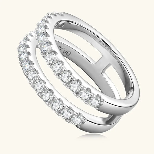 925 Sterling Silver Sparkala™ Double Layered Ring