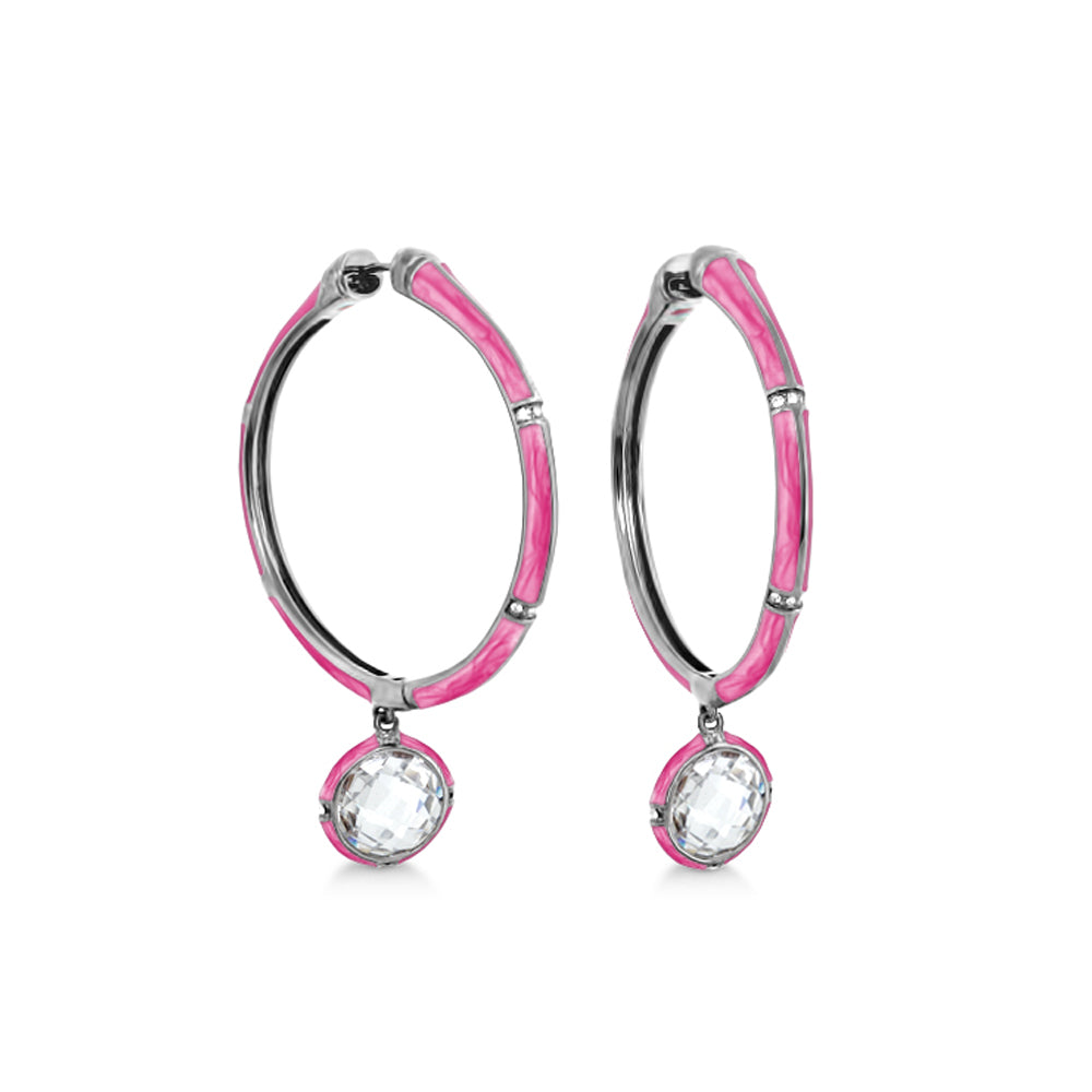Prince Charming Cubic Zirconia Hoop Earrings