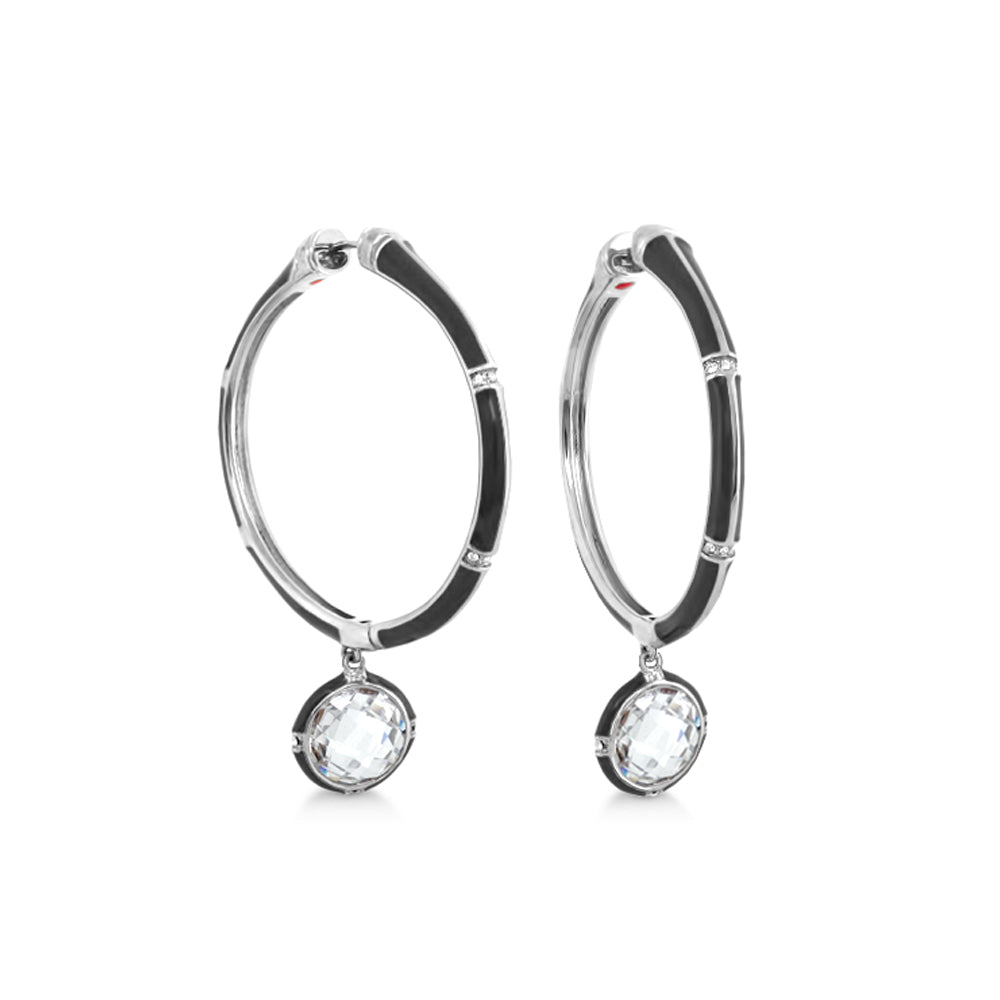 Prince Charming Cubic Zirconia Hoop Earrings