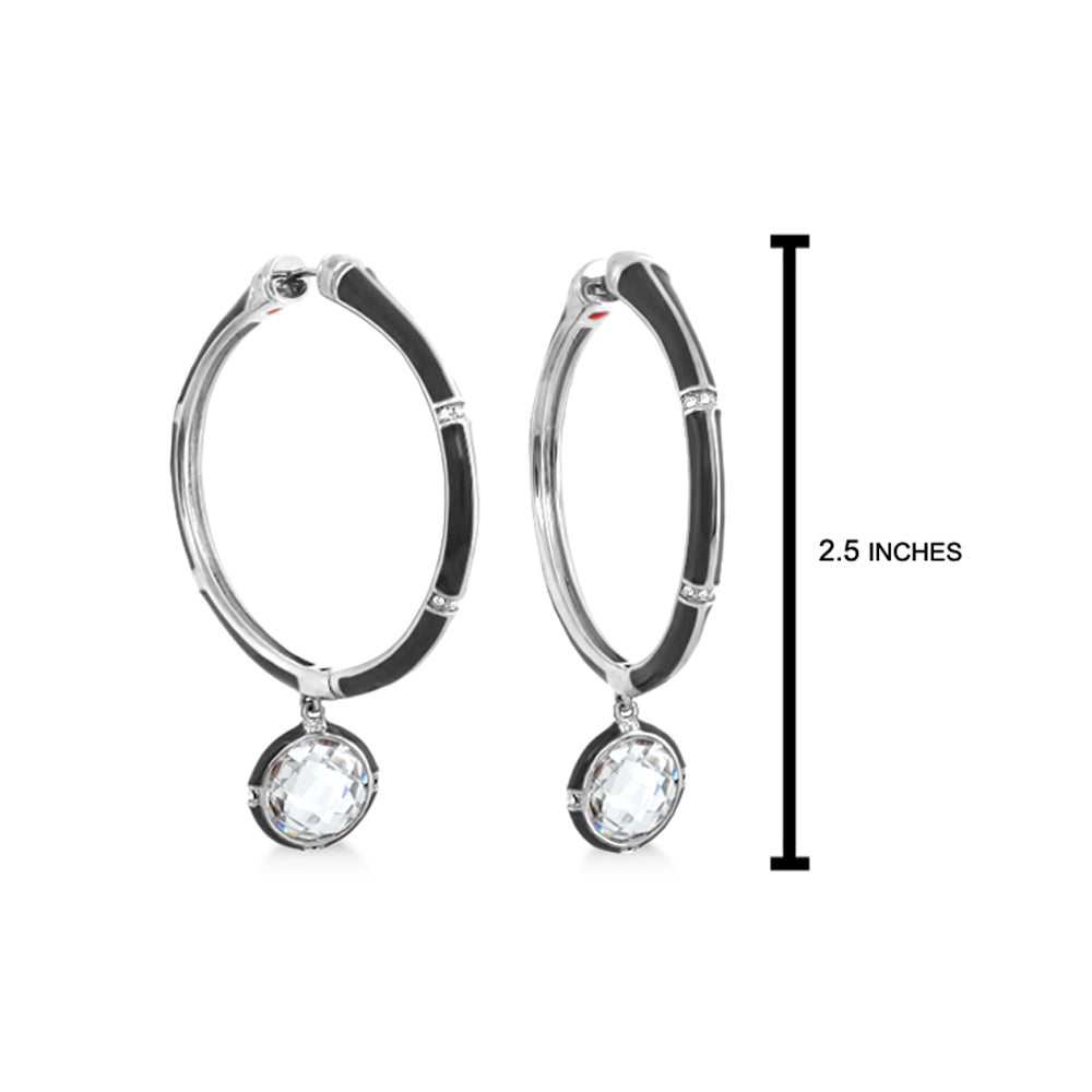 Prince Charming Cubic Zirconia Hoop Earrings