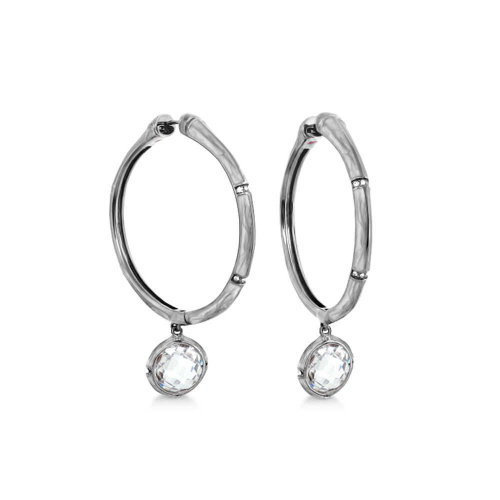 Prince Charming Cubic Zirconia Hoop Earrings
