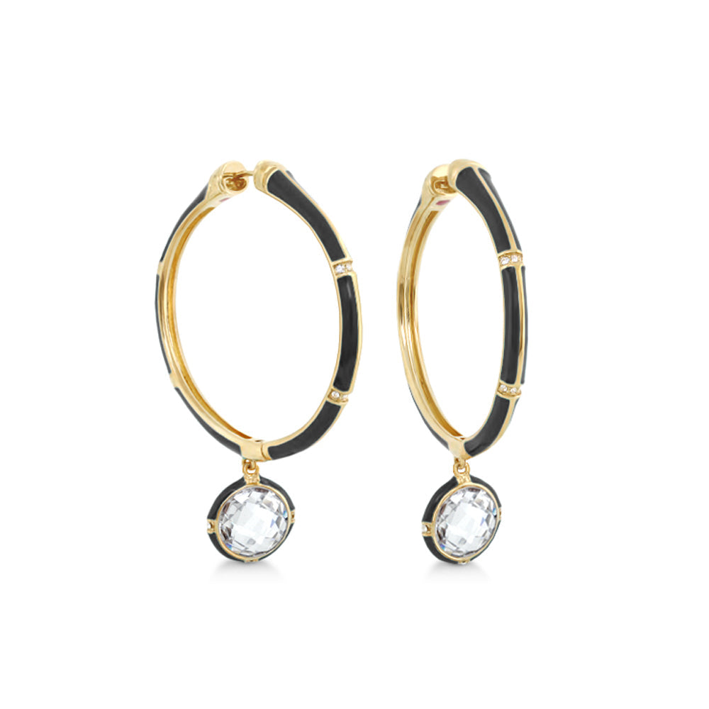Prince Charming Cubic Zirconia Hoop Earrings