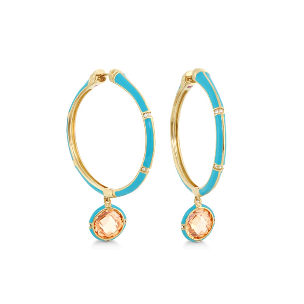 Prince Charming Cubic Zirconia Hoop Earrings