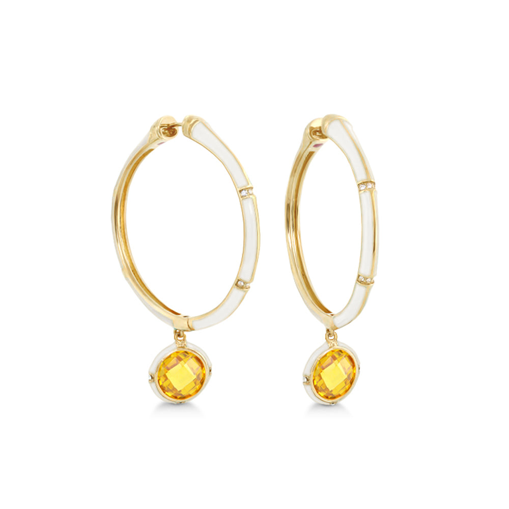 Prince Charming Cubic Zirconia Hoop Earrings
