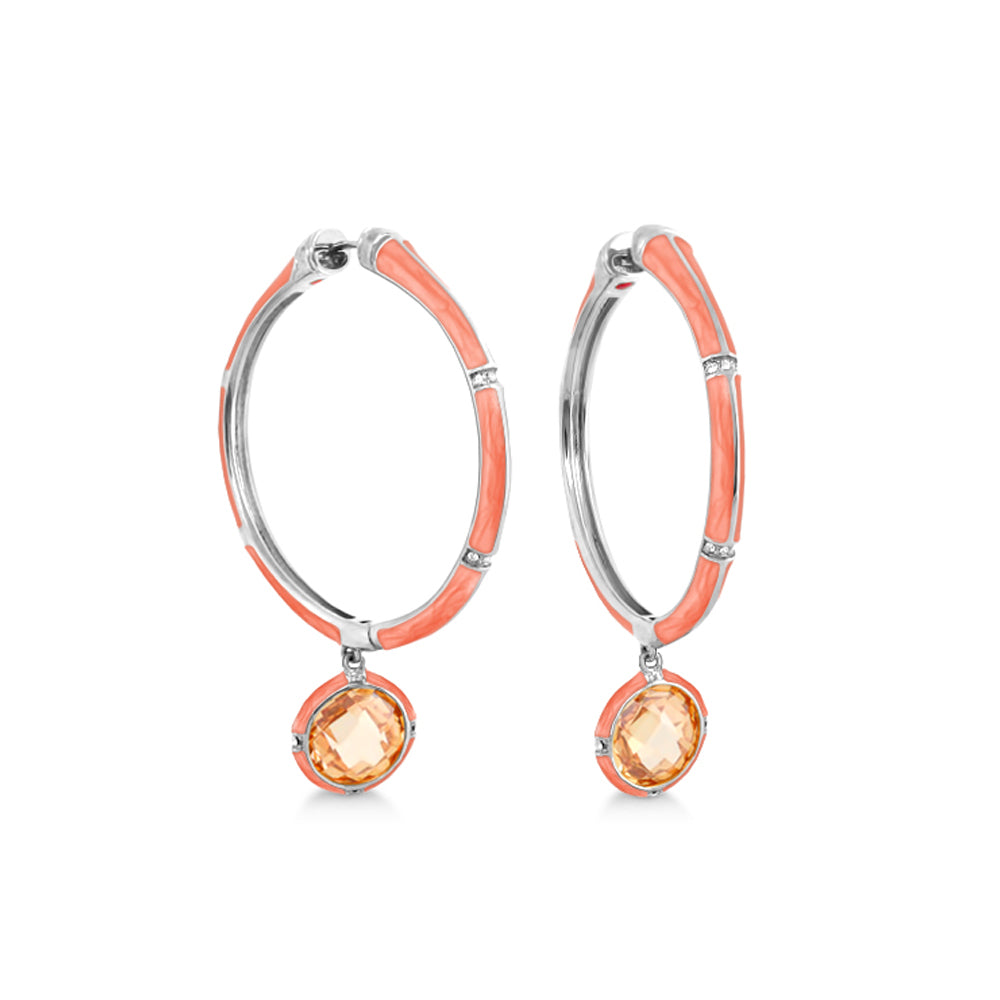 Prince Charming Cubic Zirconia Hoop Earrings