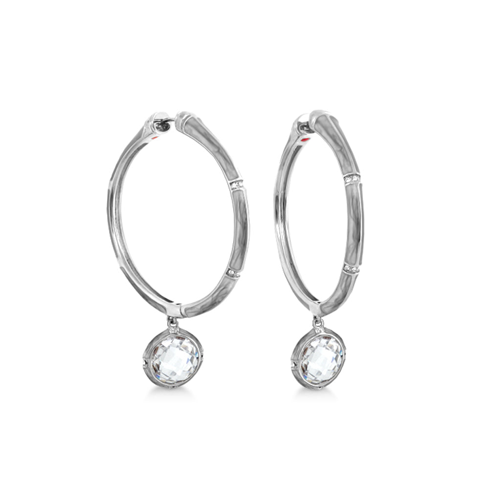 Prince Charming Cubic Zirconia Hoop Earrings
