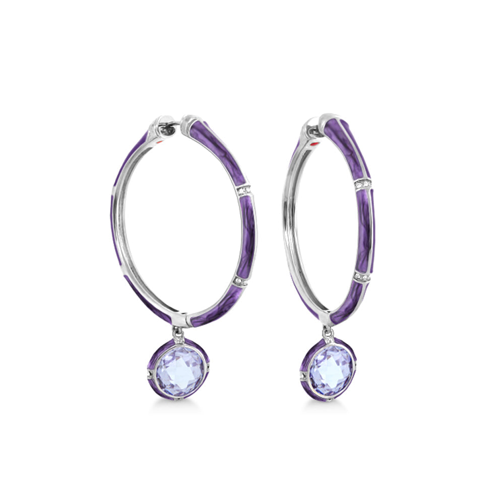 Prince Charming Cubic Zirconia Hoop Earrings