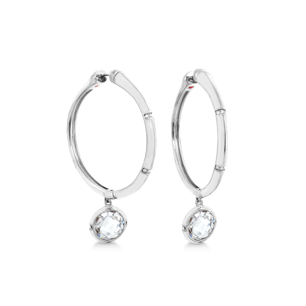 Prince Charming Cubic Zirconia Hoop Earrings