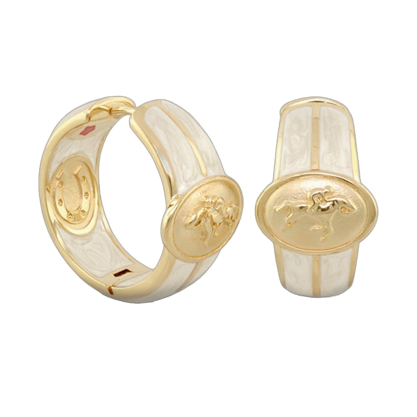 Equestrian Hoop Earrings