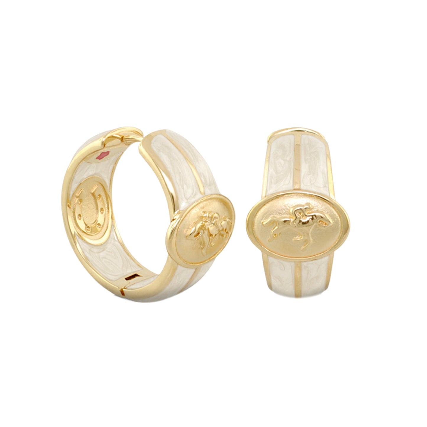 Equestrian Hoop Earrings
