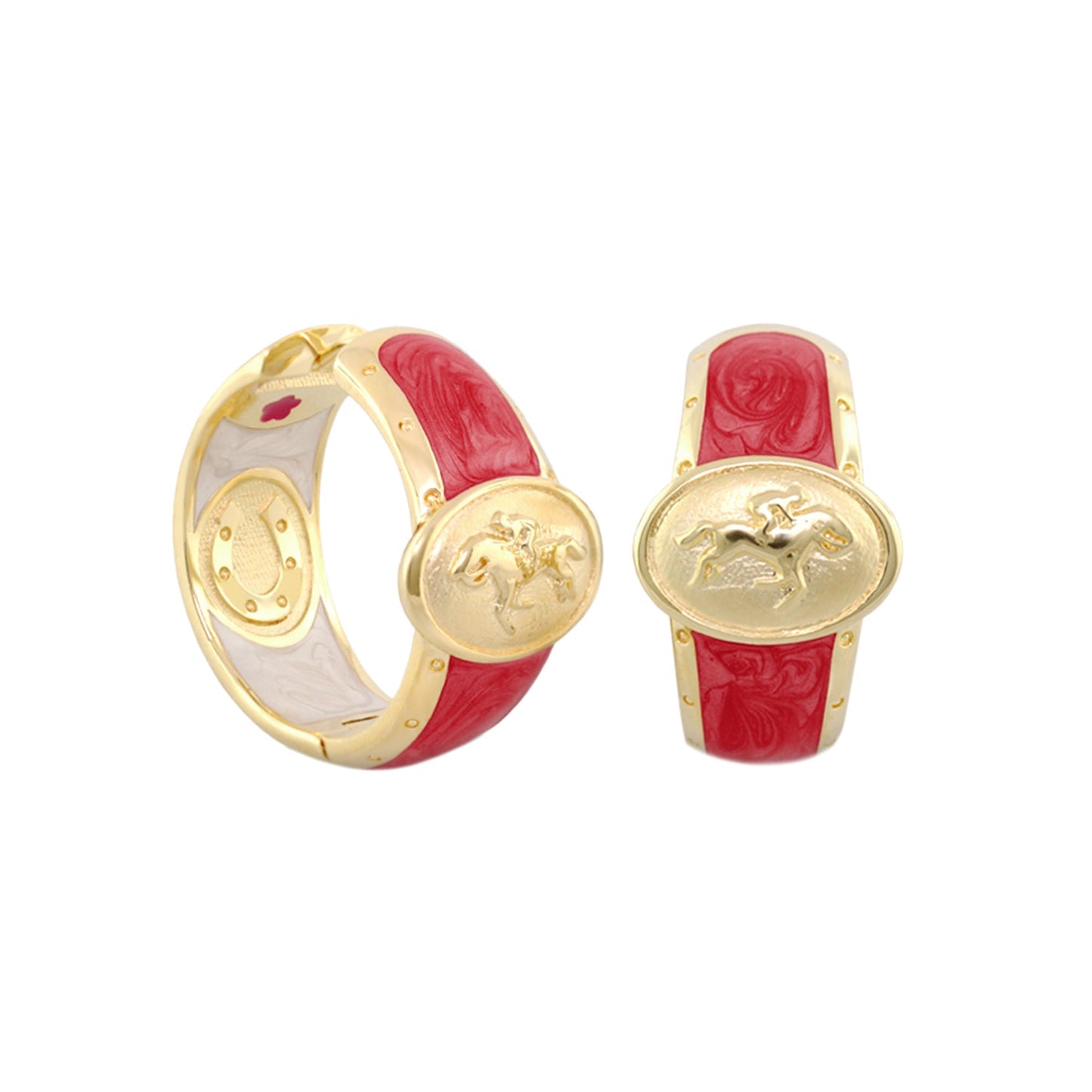 Equestrian Hoop Earrings