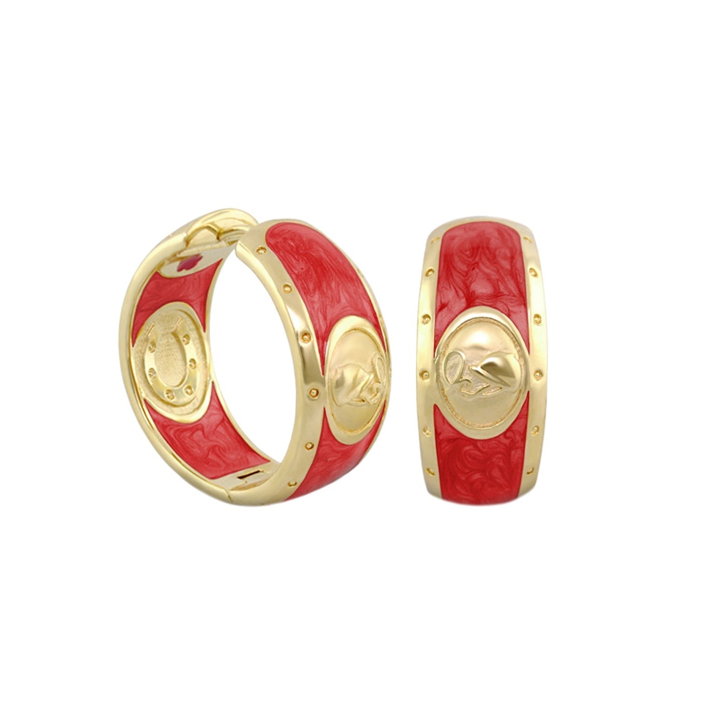 Equestrian Hoop Earrings