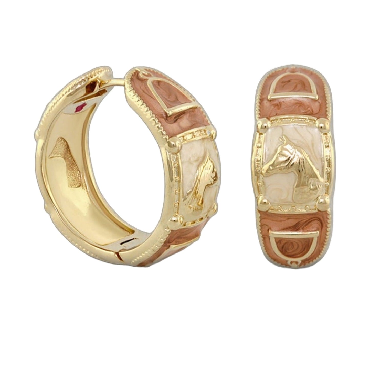 Equestrian Hoop Earrings