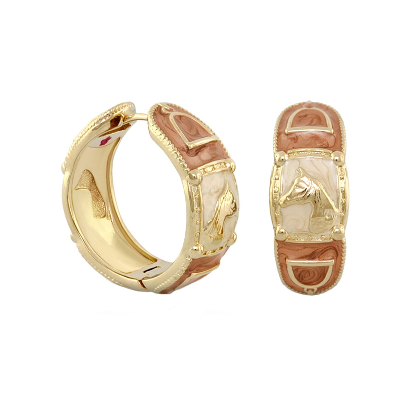 Equestrian Hoop Earrings