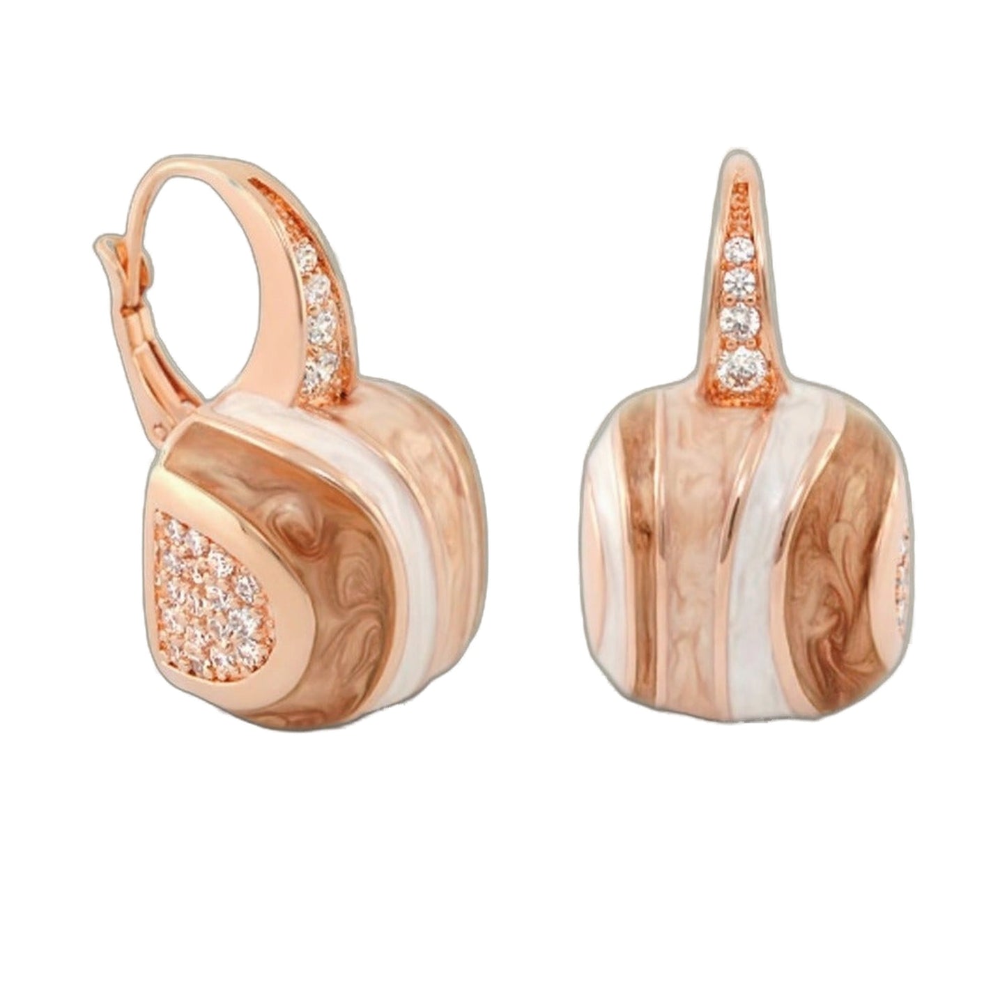 Stripes of Pave Earring