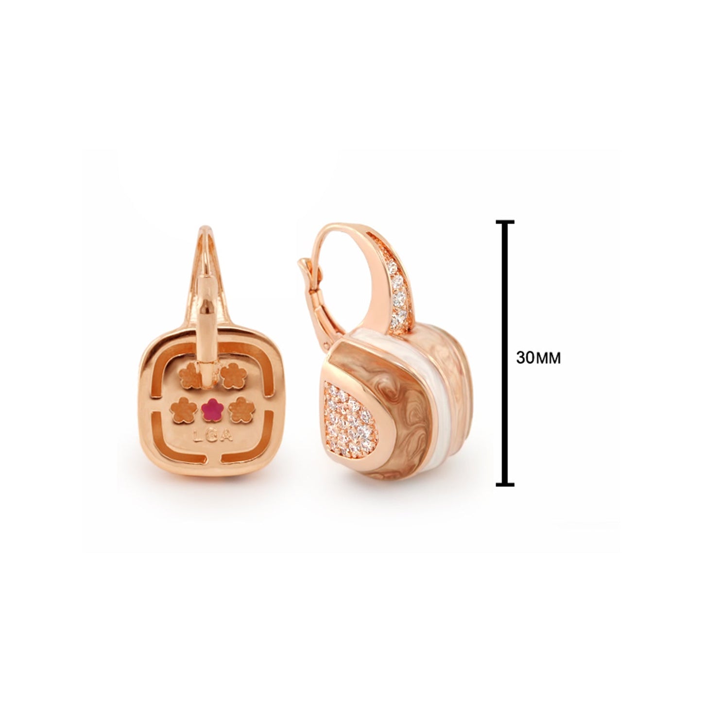 Stripes of Pave Earring